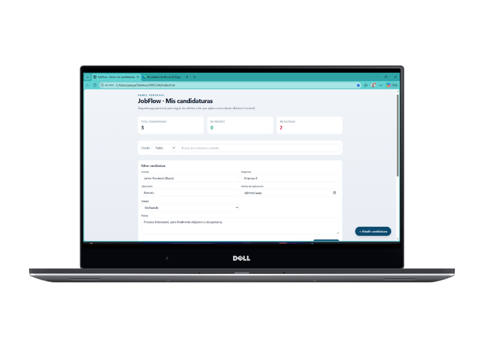 Imagen del proyecto JobFlow · Gestor de candidaturas